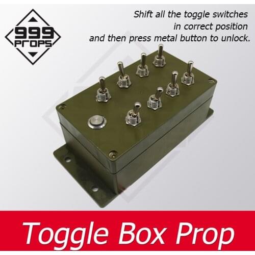 Escape Room props Toggle Switch adjust toggles to correct position to unlock chamber room prop real life room escape game