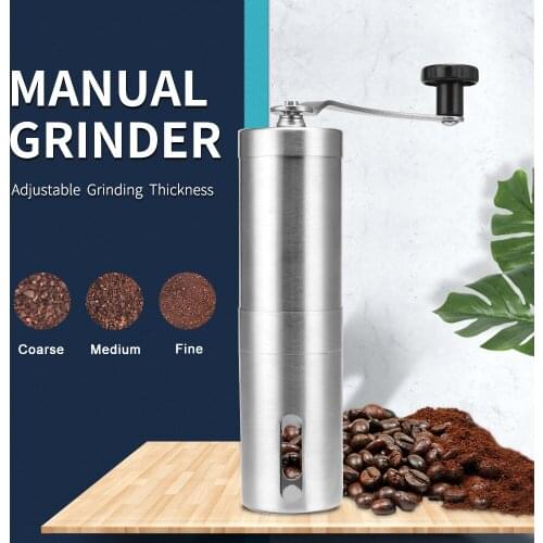 Manual coffee grinder Mini Stainless Steel Hand Handmade Coffee Bean Burr Grinders Mill Kitchen Tool Grinders Coffee Accessories