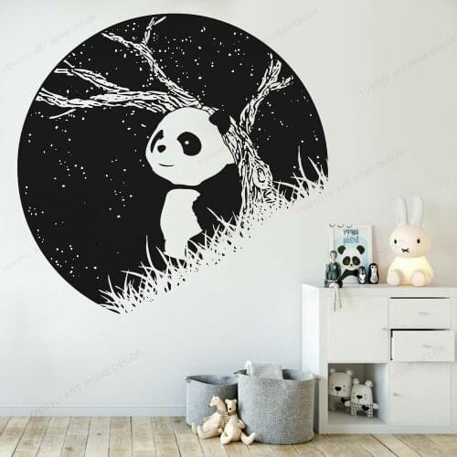 Removable Starry Sky Panda Wall Sticker Art Home Decor Viny Removable Wall Decal For Living Room Wall Mural WU241