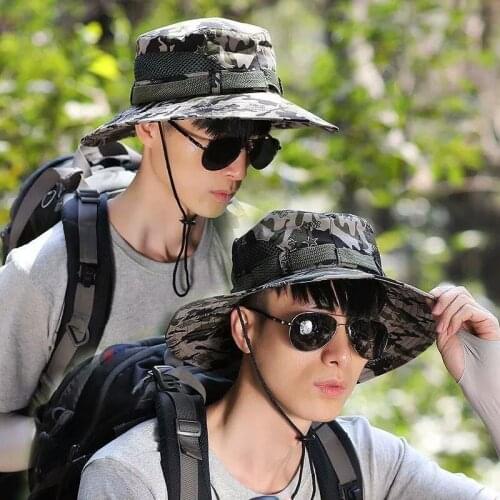 Hat Mens Summer Foldable Camouflage Military Hat Sunshade Camouflage Hat Mens Outdoor Fishing Hat Sunscreen Fishermans Hat 87
