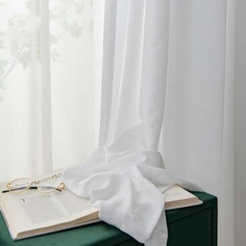 White Tulle Curtains For Living Room Para Salon Cortinas Rideau Nordic Modern Minimalist шторы фатин Pure Colour Curtain Yarn