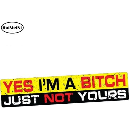 HotMeiNi 15cm x 3cm YES BITCH Decal Car Sticker Vinyl Funny Bumper CAR LADY JDM 4X4 OFFROAD GIRL Car Styling Graphics