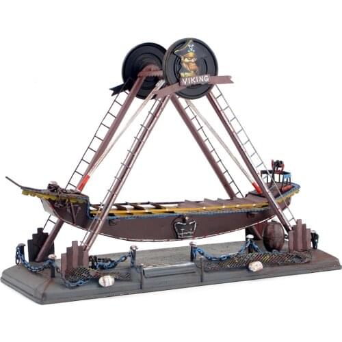 Vintage American Iron decoration pure handmade tin ornaments The amusement park 5/5000 Pirate ship birthday gift