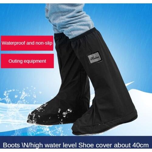 New Waterproof Shoe Covers for Adults and Children Riding Travel Rain Boot Covers Non-slip Thick and Wear-resistant Rain Gear