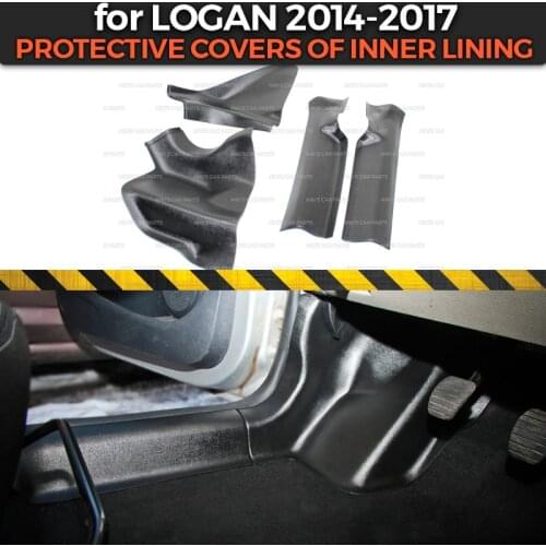 Protective covers for Renault Logan 2014-2017 of inner lining ABS plastic trim accessories protection of carpet car styling