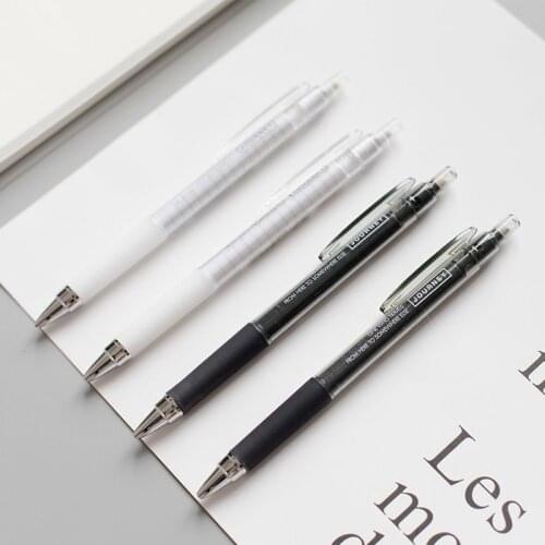 1 PC 0.5/0.7 mm Simple Black White Mechanical Pencil 2B Pencil Lead for Writing Drafting Sketching School Supplies