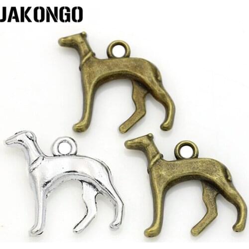 10pcs Antique Silver Bronze Plated Animals Dog Charms DIY Handmade Pendants for Jewelry Making Bracelet Necklace Accessories