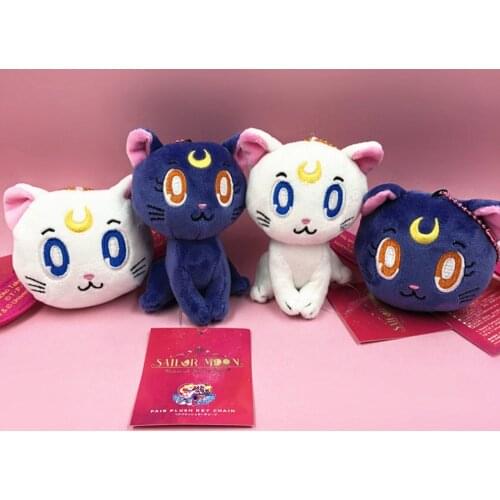 10/Lot Cat 6-10CM Plush Stuffed Keychain Toy
