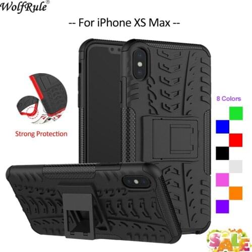 For iPhone XS Max Case Cover TPU & PC Holder Armor Bumper Housings Phone Case For Apple iPhone XS Max Cover Funda 6.5