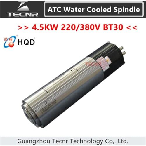 TECNR 4.5KW ATC water cooled spindle motor BT0 Automatic Tool Change spindle for mental cutting GDL110-30-24Z/4.5