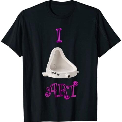 I LOVE ART Marcel Duchamp Urinal Surrealist T-Shirt Tshirts Customized Hip Hop Cotton Tees Design For Men