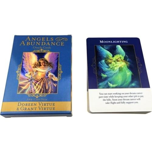Angels Of Abundance Oracle Cards Full English 44 Cards Deck Tarots Mysterious Divination Family Friend Party Board Game