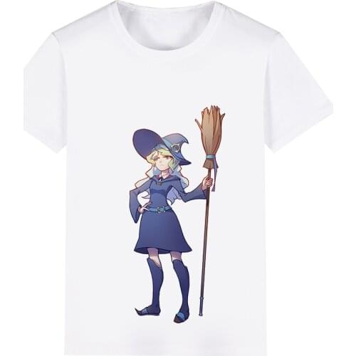Little Witch Academia Atsuko "Akko" Kagari Lotte Jansson Sucy Cosplay Costume Adult Kids Child Short Sleeve T-shirt T shirt