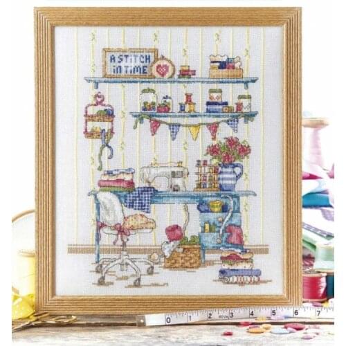 My handmade workshop cross stitch package cartoon word 18ct 14ct 11ct cloth cotton thread embroidery DIY handmade needlework