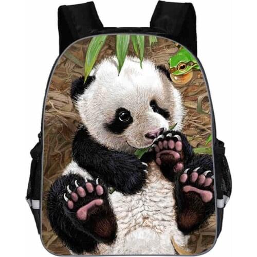 11-16 Inch Animal Panda School Bags For Primary Children kids School Backpack for Girls Boys Soft Childrens Mochila infantil