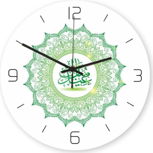 Wall clock Frameless 3D Wall Clock Decal Sticker Muslim Ramadan Mubarak Home Decor wall clock modern design horloge murale