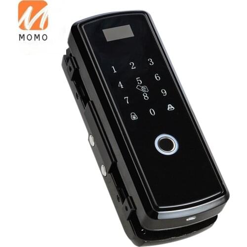 Office glass door fingerprint password free opening double smart electronic door lock