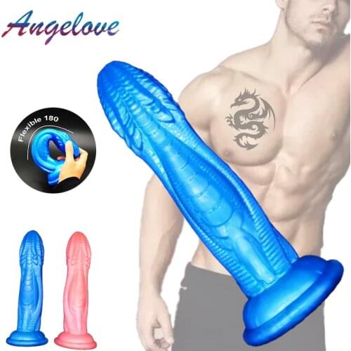 25CM Huge Dildo Kiss of Dragon Fake Penis Pearlescent Powerful Orgasm Erotic Tools with Suction Cup Anal Sex Toy Realistic Penis
