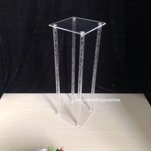 P10pcs)New style crystal pillar Pedestal clear Display Plinths wedding cake Wedding Acrylic Plinth Cylinder Plinth senyu01286