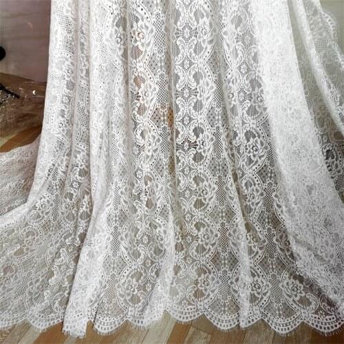 Sexy Women Long Dress Lace Fabric Eyelash Chantilly Lace Dyed 1piece/3 meters Classic Design Home DIY Lace Plum