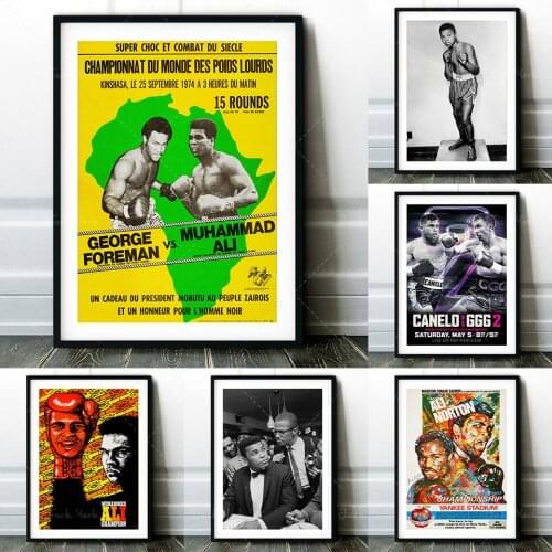 "Boxing Mike Tyson" Wall Art Oil Painting Poster Canvas Painting Print Modular Pictures For Living Room Decoration