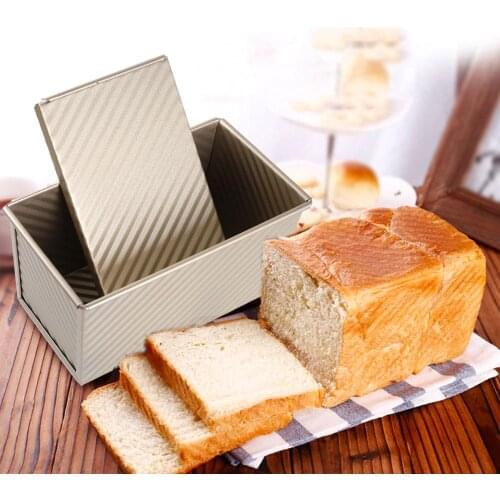 Rectangular Loaf Pan Carbon Steel Non-stick Bellows Cover Toast Box Mold Bread Mold Eco-friendly Baking Tools For Cake Tools