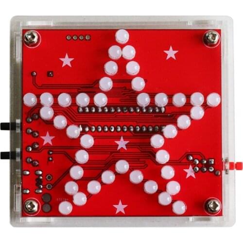 Five-pointed Star Light LED Kit Colorful Music Star Single-chip Microcomputer Electronic DIY