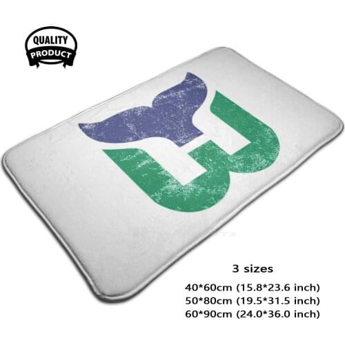 Hart Whalers Distressed Logo - Defunct Hockey Team - The Whale - Brass Bonanza - Hockey Comfortable Door Mat Rug Carpet Foot