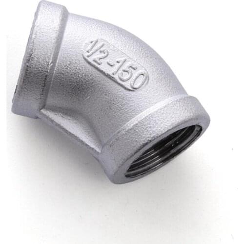 1/4'' - 2'' BSP Female Thread 304 Stainless Steel Equal 45 Degree Elbow DN8 - DN50 Water Pipe Fitting SS304 Joint Connector