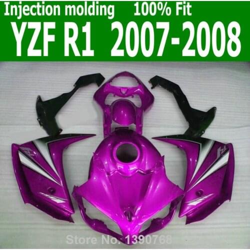 Special Fairings For YAMAHA YZF R1 07 08 *2007 2008 ( Pink / Purple ) Injection fairing kit CQ17