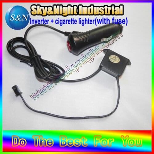 SUPER quality-12V DC Inverter +Cigar lighter (with Fuse) can run EL cable 1-5M+Free shipping