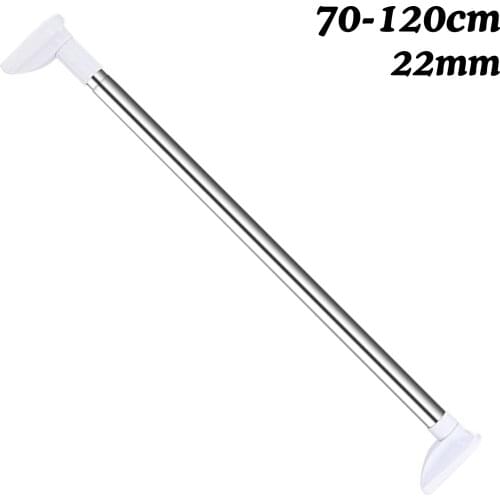 50-120cm Punch-free Telescopic Clothing Rod Extendable Stainless Steel Curtain Pole Easy Installation for DIY Space RERI