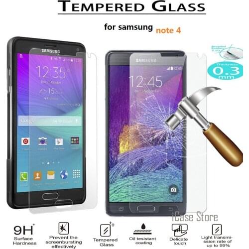 Tempered Glass For Samsung Galaxy Note 4 note4 N9100 N910F N910K N910L N910S N910C Screen Anti Shatter Protector Film Case