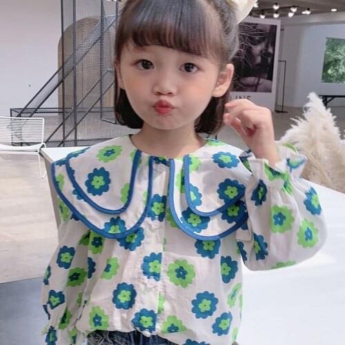 2021 Summer FashionTemperament Short Sleeve Blouse Girls Reduction Blusa Color Matching Printing Sweet Shirt Clothes cotton Top
