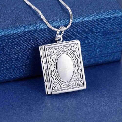 New Popular brands 925 Sterling Silver fine Classic square Pendant Necklace for women fashion noble gifts wedding party Jewelry