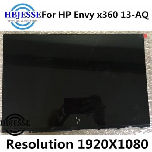 For HP ENVY x360 13-AQ 13.3"IPS FHD LCD LED Touch Screen Assembly+Bezel 30pin 1920*1080 B133HAN05.7 digitizer panel with frame