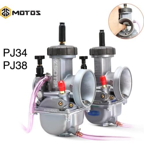 ZS MOTOS Universal Motorcycle For Keihin Fuel PJ34 34mm Carburetor For 2 Stroke Engines ATV Offroad For Keihin PJ34 Carburetor