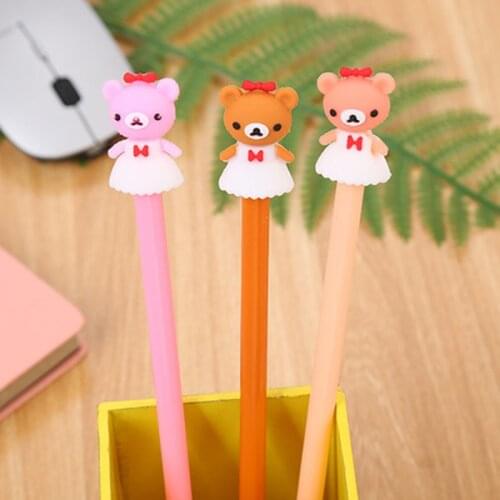 1pcs Cub Neutral Pen0.5mm Cute Pens Novelty Student Gel Pens Cute Stationery Black Cartoon Kawaii Pen Kawaii School Supplies
