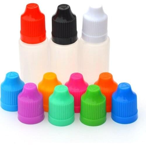 10pcs 15ml Soft PE Needle Bottle Plastic Bottles with Childproof Cap for E Liquid Empty Dropper Bottle