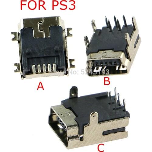 10PCS Mini USB Charging Port Socket Power Charger Connector Jack replacement for PS3 Controller Repair Part