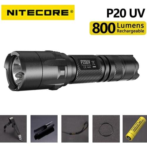 100% Original NITECORE P20UV CREE XM-L2 U2 LED Max Output 800 lumens White light