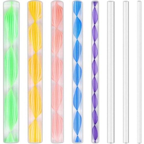 8 Pcs Set Acrylic Twist Pattern Stick Stipple Pen Pottery Clay Sculpture Tools Multi-function Combination Pottery Ceramics Tools