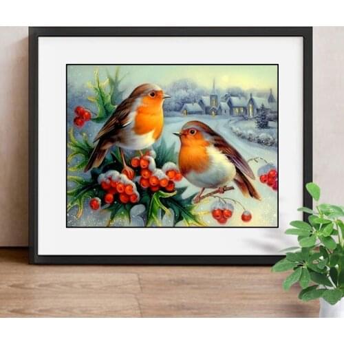 Diamond Painting Bird DIY 5D Diamond Embroidery Mosaic Animals Rhinestone Needlework Gift Home Decor
