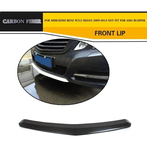 Car Styling Carbon Fiber Front Lip Spoiler For Benz E Class E200 E260 E300 W212 W212 Standard Bumper 2009-2012