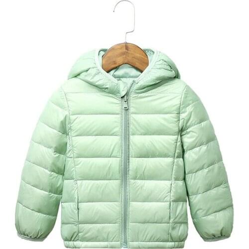 Children Coats Autumn/Winter thin light duck down jackets boys and girls candy colors jackets kids fashion outerwear