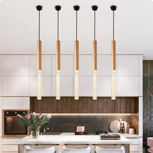 Kobuc Long Bubble Bar Pendant Light 30/40/50/60cm Metal Hanging Lamp 3 Light Dim Led Indoor Home Bedside Resaturant Decor Light