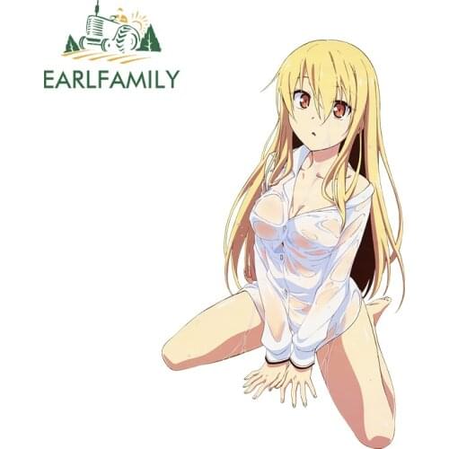 EARLFAMILY 13cm x 7.7cm for Mashiro Shiina Car Stickers Sunscreen Fashionable Decals Scratch-Proof Laptop Caravan Decoration