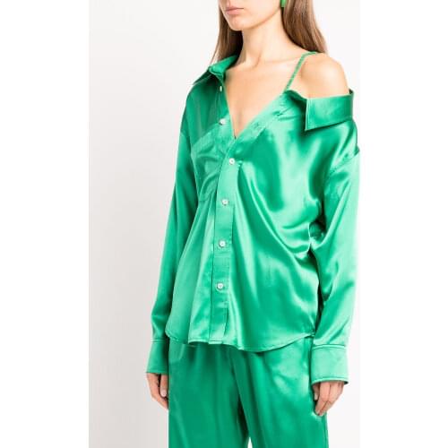 EOSEENY Womens Satin Shirts