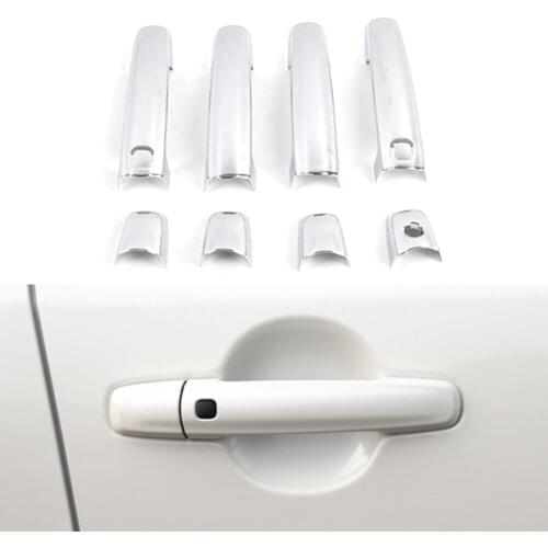 Chrome Door Handle Frame Trim Cover For Suzuki Vitara 2016 2017 2018 2019 Car Detector Stick Styling