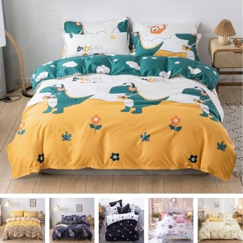 2020 Dinosaurs Printing Bedding Set 2pcs/3pcs Kids Duvet Cover Set 1 Quilt Cover+1/2 Pillowcases Twin Full Queen King